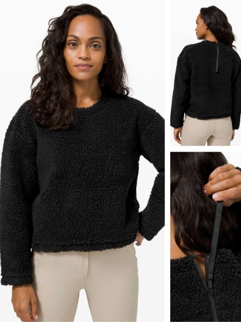 LULULEMON Wool Whenever Crew Size 4 Black